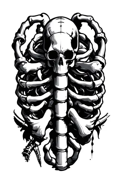 cancer sign and aerospace engineering symbols tattoo design idea