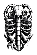 cancer sign and aerospace engineering symbols tattoo design idea