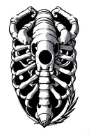 cancer sign and aerospace engineering symbols tattoo design idea