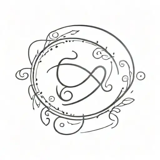 Taurus sign, music, phrase "I went with an open heart to close with you" tattoo design idea