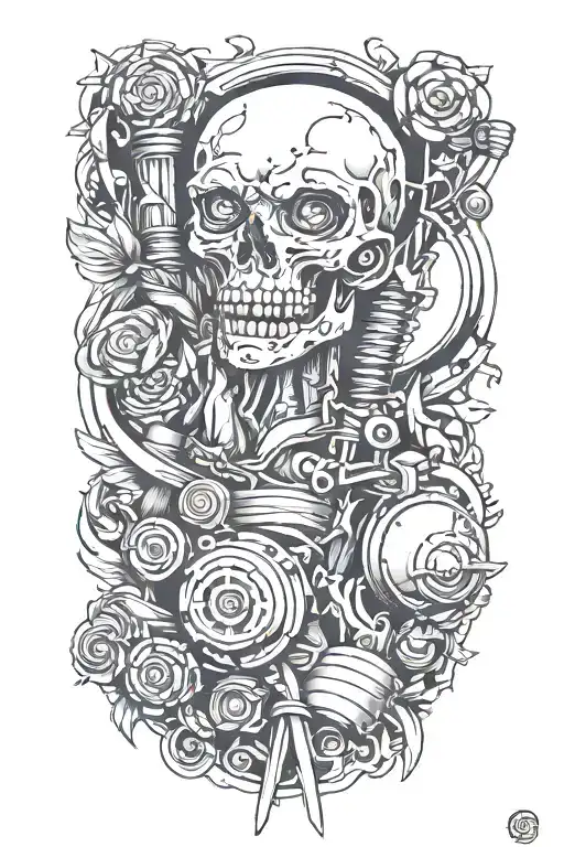 stay strapped or get clapped tattoo design idea