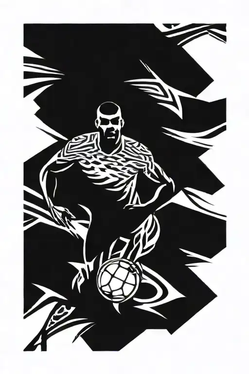 football player tattoo design idea