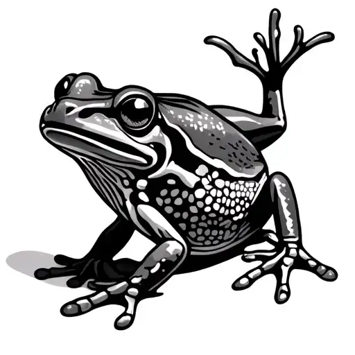  Hawaiian shoulder bone frog tattoo design idea