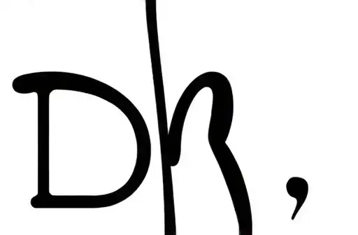 "DR" tattoo design idea