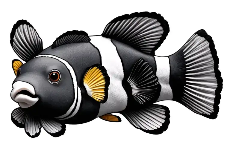 Clownfish stuffed animal inspired tattoo design idea