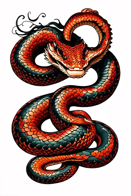 any japanese snake tattoo design idea