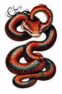 any japanese snake tattoo design idea