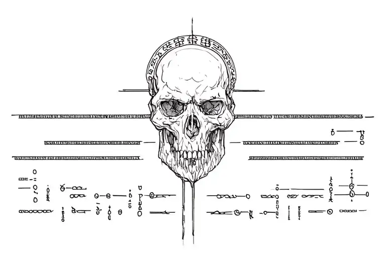 Morse CODE FOR STRENGTH AND HONOR tattoo design idea