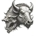 Wild boar skull tattoo design idea