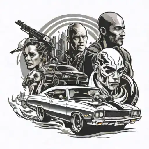 Fast And Furious tattoo design idea