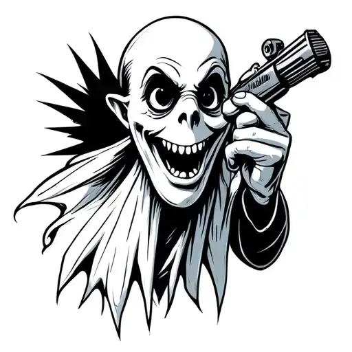 Casper the friendly ghost gangster tattoo design idea
