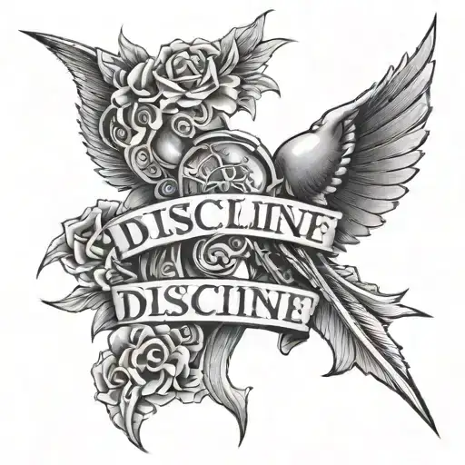 discipline hard work tattoo design idea