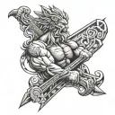 discipline hard work tattoo design idea