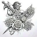 discipline hard work tattoo design idea