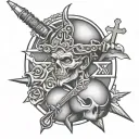 discipline hard work tattoo design idea