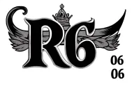 crown on top of a capital R with the numbers 06 on the bottom surrounded by a design tattoo design idea