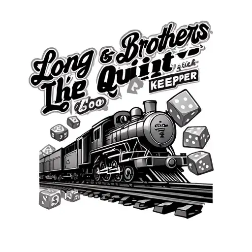 long live quint   dice & money , cross the track #5oo block train track   my brothers keeper  tattoo design idea