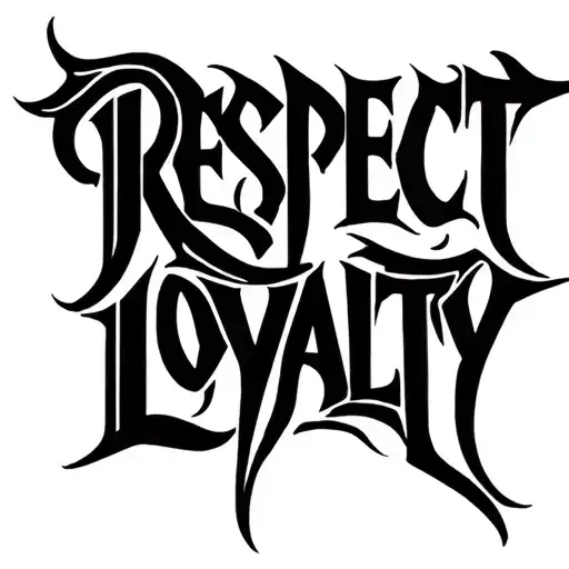 "Respect Loyalty" Two Word Ambigram Generator tattoo design idea