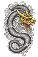 One Korean dragon tattoo design idea