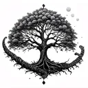 tree of life dna double helix tattoo design idea