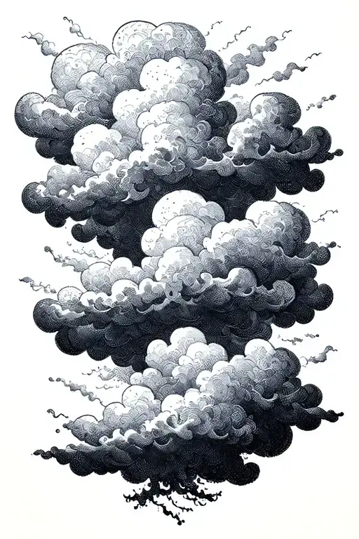storm clouds tattoo design idea