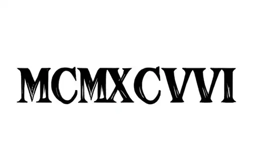 "MCMXCVIII" tattoo design idea