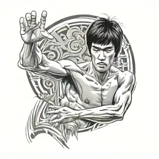 Bruce Lee tattoo design idea