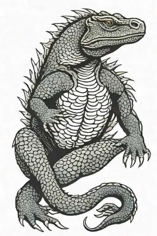 Komodo dragon tattoo tattoo design idea