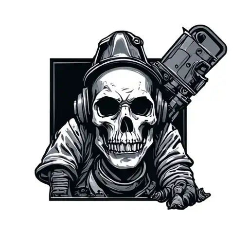 Mining tattoo design idea