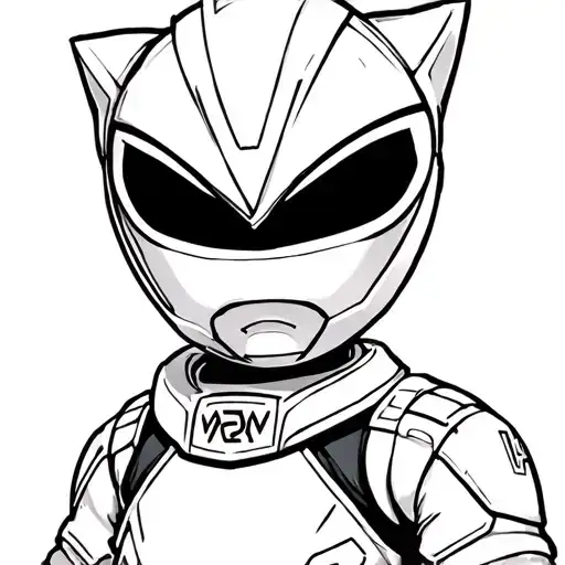 Cute Baby Black power ranger lika a drawing, a bit realistic, but still art. Not much details, and not too black. Cute tattoo design idea