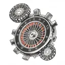 casino roulette wheel tattoo design idea