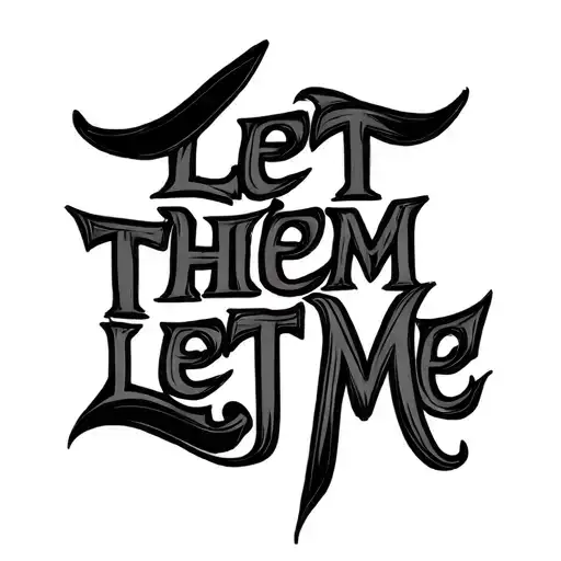 "Let Them Let Me" Sanskrit tattoo design idea