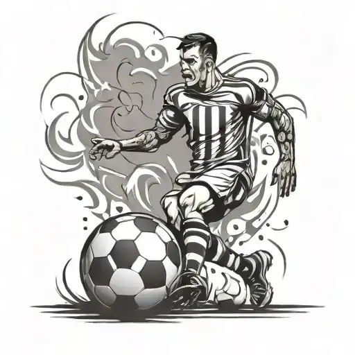 Leg tatto football 10 number tattoo design idea