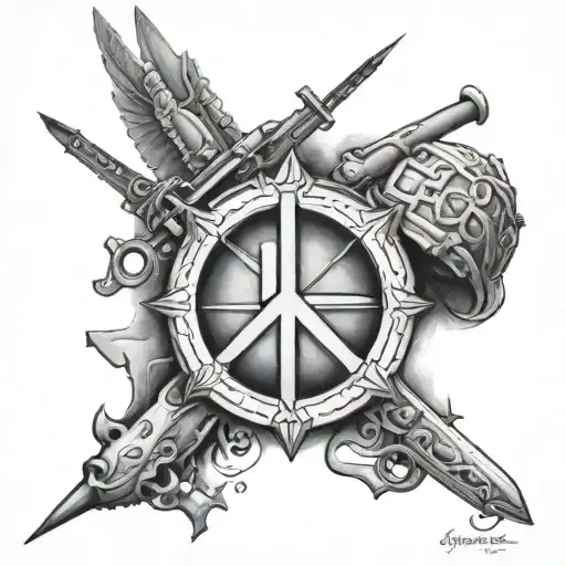If you want peace, prepare for war. tattoo design idea