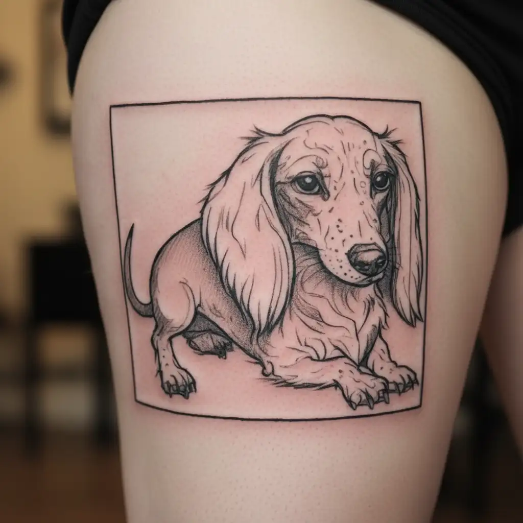 dachshund tattoo design idea