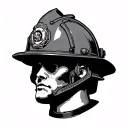 Fire Helmet tattoo design idea