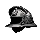 Fire Helmet tattoo design idea