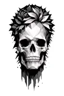 polygon style fading tattoo design idea