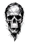 polygon style fading tattoo design idea