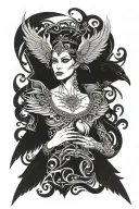 the morrigan tattoo design idea