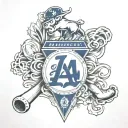 LA Dodgers Signature tattoo design idea