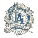 LA Dodgers Signature tattoo design idea