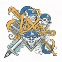 LA Dodgers Signature tattoo design idea