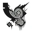 cyberism tattoo design idea