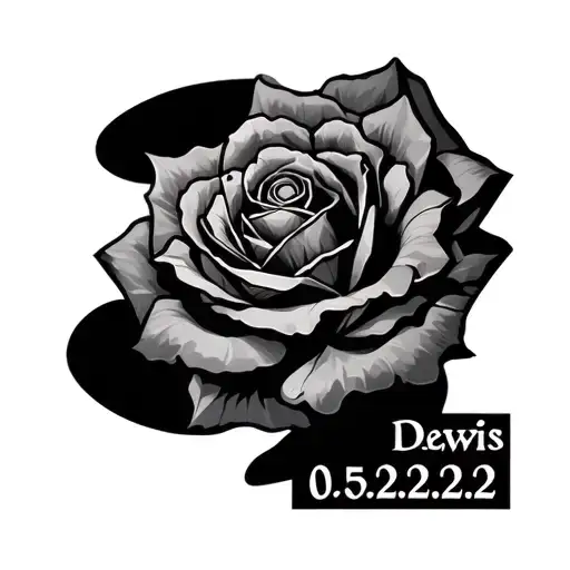 "David Lewis 0.5.22.22" Memorable tattoo design idea