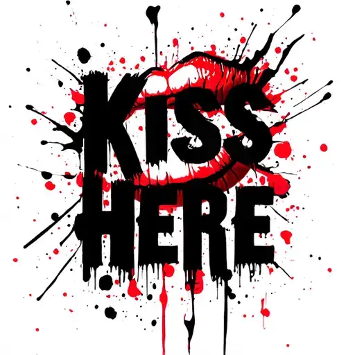 "Kiss Here" Genital tattoo design idea