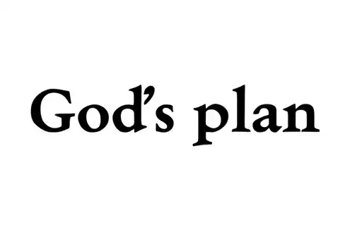 "God's plan " tattoo design idea