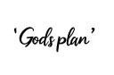 "God's plan " tattoo design idea