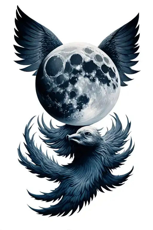 Waning Gibbous, Waxing Crescent, New Moon, Last Quarter tattoo design idea