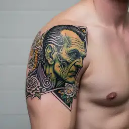 frankenstein tattoo design idea